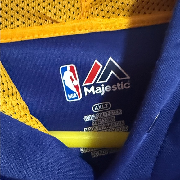 Golden State Warriors Blue Hoodie majestic 4XLT EUc - Picture 2 of 3